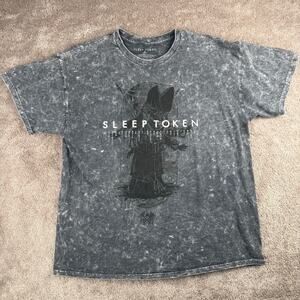 Sleep Token Mineral Wash Aqua Regia T-Shirt Short Sleeve Size XL Metal Goth